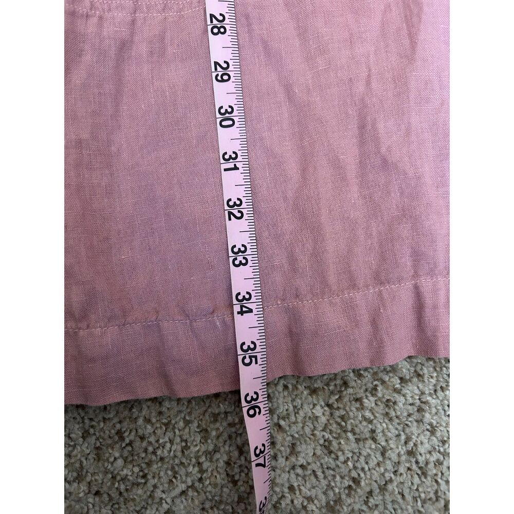 C&C California Dress Women's‎ 12 Pink 100% Linen Tank Summer Beachy Pockets - Picture 9 of 9